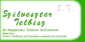 szilveszter telbisz business card